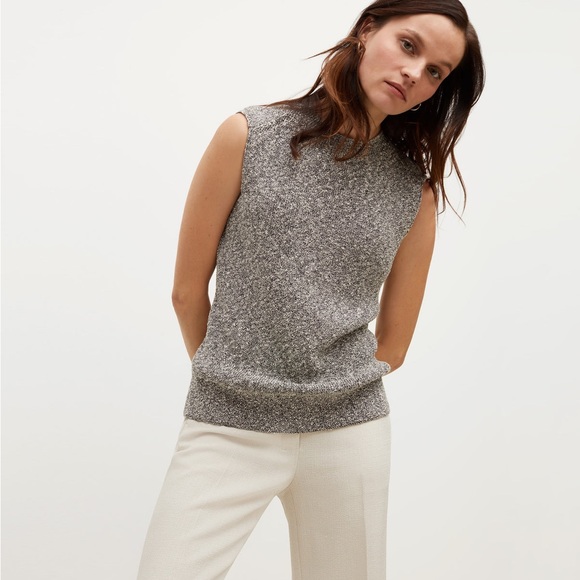MM Lafleur Tops - M.M. LAFLEUR Sweater Vest Women’s Barbara Sweater Knit Boucle Top Size Small